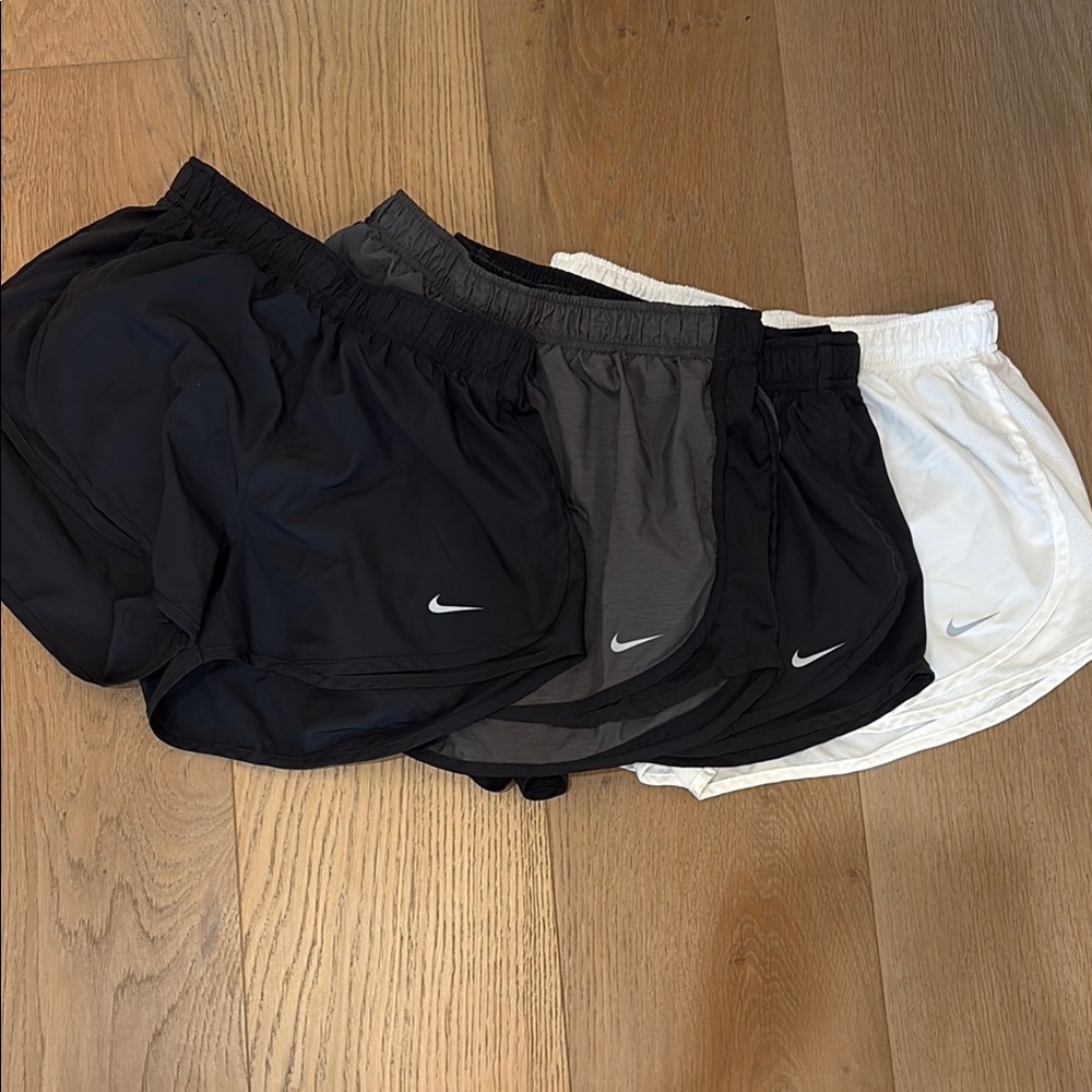 Bundle Nike Running Shorts Set - Black, Gray, White